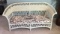 Wicker Sofa with Cushion—65” Long