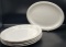 (5) White Buffalo China Oval Platters: (4) 12