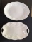 (2) Oval White Platters: 16 1/8
