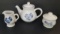 Pfaltzgraff Cornflower Teapot with Cream & Sugar