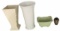 (4) Assorted Vases: McCoy Ivory 9 1/4’’ Vase,
