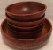 5 Pc. Wooden Salad Bowl Set, Cherry Finished