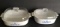 (2) Corning Ware Baking Dishes with Lids: 12”