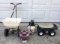 Fertilizer Spreader, Rolling Garden Seat with