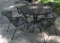 Round Outdoor Metal Table and (4) Chairs