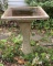 Concrete Bird Bath—approximately 22” Square, 34”