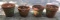 (4) Large Clay Flower Pots
