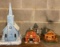 (3) Lighted Porcelain Christmas Houses