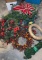 Assorted Christmas Wreaths, Garland, etc