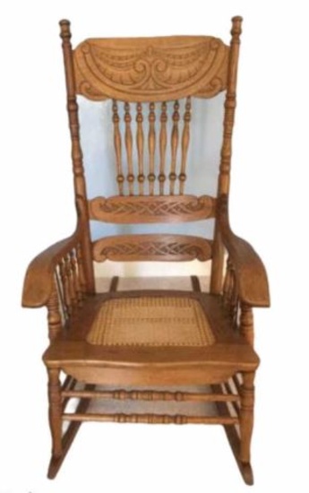 Oak Pressed Back Spindle Back Chair