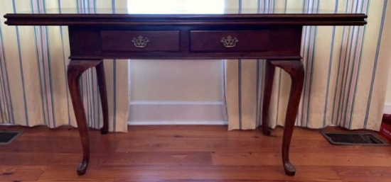 2- Door Hall Table with Brass Hardware and