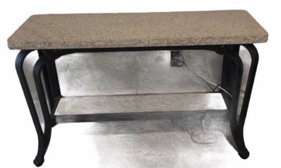 Metal and Granite Sofa/Hall Table—48 1/2” x 17