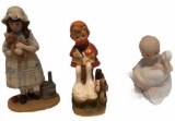 (3) Hand-Painted Figurines:  Limited Edition