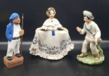 (3) Figurines (One Has chip)