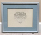 Framed & Double Matted Scripture Print by