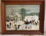 Framed Grandma Moses Print - 29