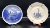 (2) Blue & White Plates:  Williamsburg, VA 7 3/4