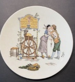 Sarreguemines Wheat Plate: to richard in cupid's