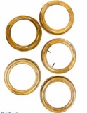 (6) Round Oak Wooden Frames