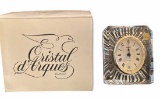 Cristal D’Arques (France) “Starburst” Quartz Clock