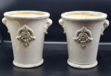 (2) Ceramic Vases - 7 3/4” H