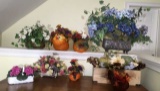 (9) Artificial Flower Arrangements