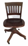 Antique Desk Chair on Casters