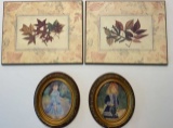 (2) Oval Wood Frames 3”x 4” and (2) “Colorplak”
