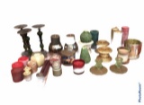 Assorted Candles, Candle Holders, etc.