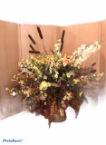Large Artificial Floral Arrangement in Concrete