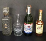 (4) Liquor Decanters: Pernod  Fils, Mouquin