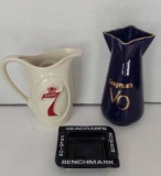 Vintage Seagram’s 7 Pitcher 9” H, Seagram’s VO
