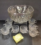 Williamsport Punch Bowl, (8) Punch Cups, (8) Hooks