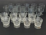 Assorted Glasses: (8) Champagne Sherbets and (