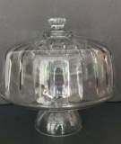 Covered Glass Pedestal Cake Plate