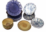 Assorted Melmac Dishes: Blue- (6) Dinner Playes,