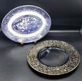 Oval Blue Willow Platter 10