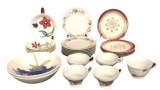 Assorted China: (6) 7” Saucers with 24-K Gold