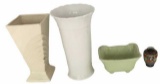 (4) Assorted Vases: McCoy Ivory 9 1/4’’ Vase,