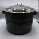 Blue Speckled Granite Ware 21.5 Quart Pot with