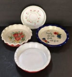 (4) Ceramic Pie Plates
