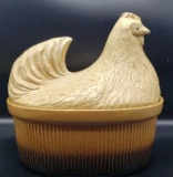 Pottery Craft Hen Covered Dish - 7” x 10”