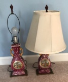 (2) Vintage Ceramic Table Lamps—253/4” High to Top
