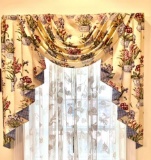 (3) Custom Made Valances--Single Window Size