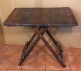 Wooden Folding Table - 29” x 22”, 26” H