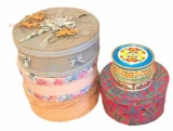 (3) Cheese Boxes, Hat Box , Etc,
