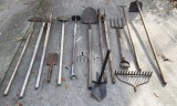 Assorted Long Handled Yard Tools