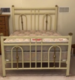 Full Size Metal & Brass Bed