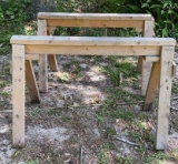 (2) Wooden Saw Horses