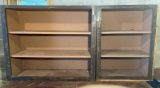 (2) Wooden Shelves:  39” x32 1/2” and 25” x 32